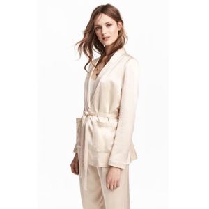 H&M Satin Belted Blazer